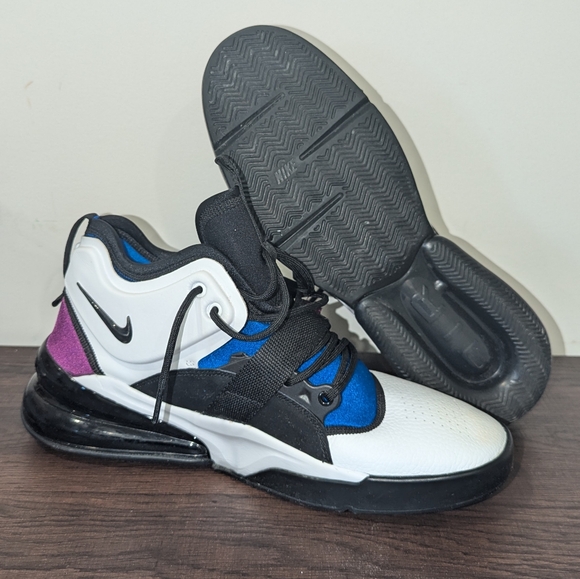 Nike Air Force 270White Black Lyon Blue (GS) - Picture 2 of 9